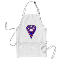 Red White & Blue Heart Fractal Apron by C00L_AC Red White & Blue Heart Fractal Apron