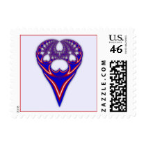 Red White & Blue Heart Fractal Stamp 2