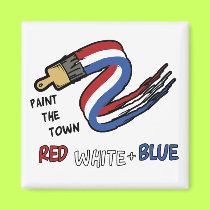 Red White & Blue magnet