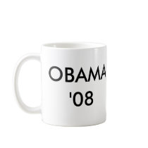 Red White Blue Obama, OBAMA'08, Mug by PhilSlattery Red White Blue Obama, OBAMA'08, Mug