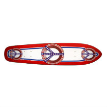 Red White & Blue Peace Sign Skateboards