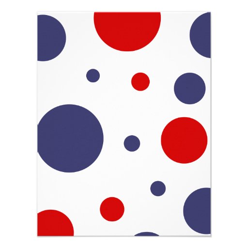Red White & Blue Polka Dot Birthday Party Hat Invites