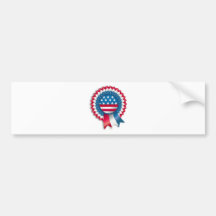 Red White Blue Ribbon Bumper Sticker