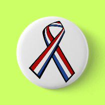 Red White Blue ribbon button