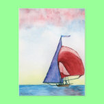 "Red, White, & Blue" Sailing Postcard postcards