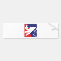 red-White-Blue-Sled-zazzle Bumper Sticker