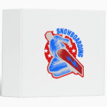 Red White Blue Snowboard Logo Vinyl Binder
