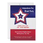 Red white & Blue Star Invitation