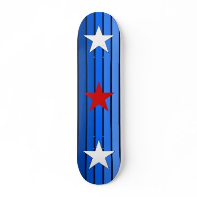 Red White & Blue Stars and Stripes Deck Skate Decks by stikstikly