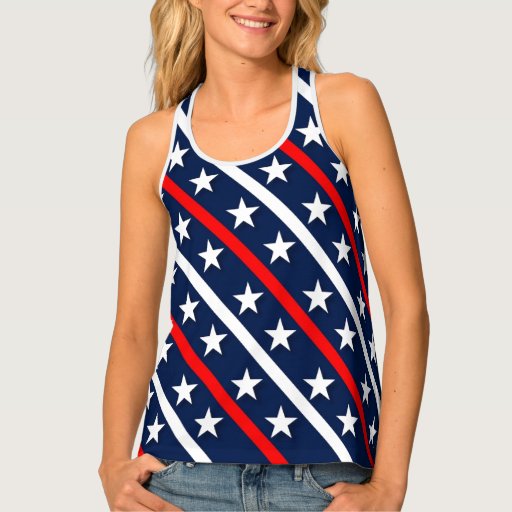 Red White And Blue Tank Top
 Red White & Blue Stars and Stripes Tank Top