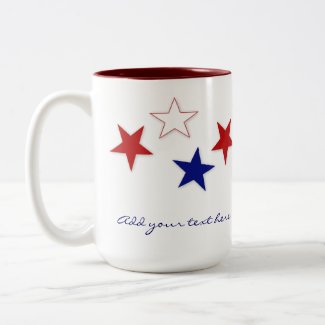 Red, White & Blue Stars Mug mug