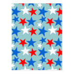 Red White & Blue Stars Postcard