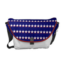 Red, White & Blue Stars Rickshaw Messenger Bag