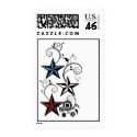 RED,WHITE,& BLUE STARS STAMP
