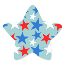 Red White & Blue Stars Sticker