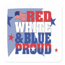 Red White & Blue Sticker