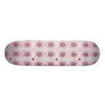 Red White & Blue Swirl White Skateboard