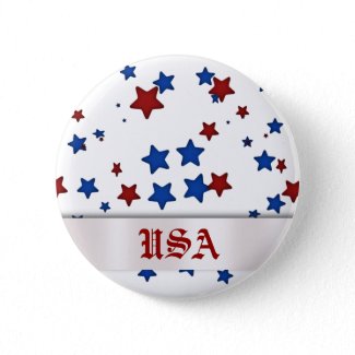Red, White, & Blue USA Button button