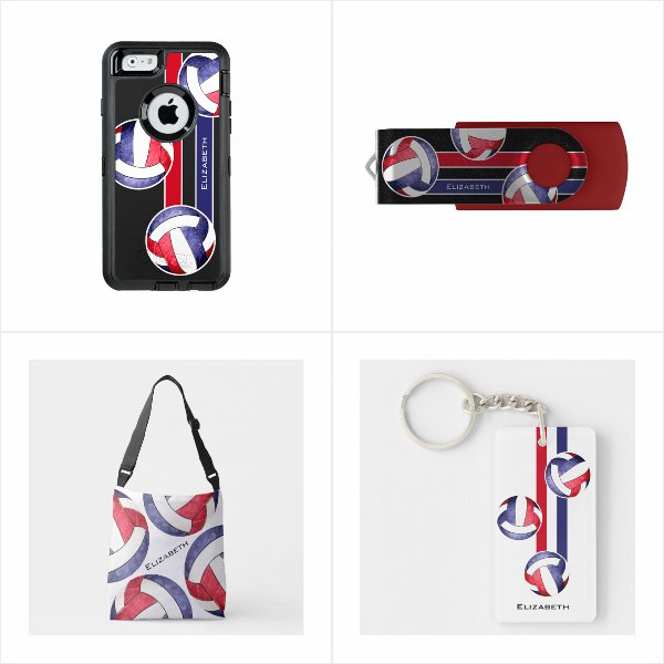 red+white+blue+volleyball+gifts