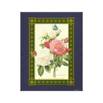 Red White Botanical Roses Wrapped Canvas canvas prints