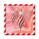 RED & WHITE CANDY STRIPES by SHARON SHARPE Magnet