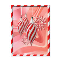 RED & WHITE CANDY STRIPES by SHARON SHARPE postcards