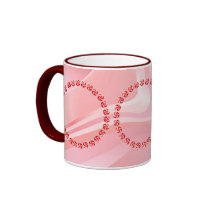 RED & WHITE CANDY WREATH by SHARON SHARPE mugs by sharonsharpe RED & WHITE CANDY WREATH by SHARON SHARPE mugs