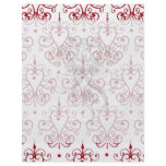 red white chandelier heart damask full color flyer