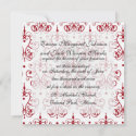 red white chandelier heart damask