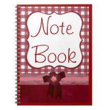 Red & White Checker Notebook