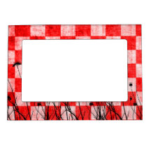 Red & White Checkers Magnetic Frame