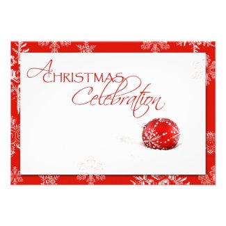 Red White Christmas Celebration RSVP Card