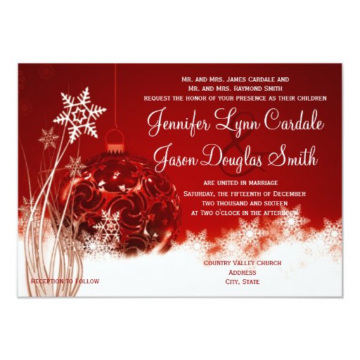 red white christmas holiday wedding invitations zazzle red white christmas holiday wedding invitations zazzle