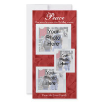 Red White Christmas Peace Customizable Photo Cards photo cards by cutencomfy Red White Christmas Peace Customizable Photo Cards photo cards