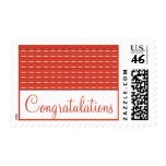 Red White Congratulations Stamps