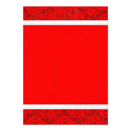 Red & White Country Lace Wedding Invitations