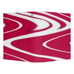 Red White Curvy Abstract Binder