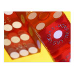 Red White Dice Postcards