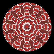 Red&White Flower Burst Sticker stickers
