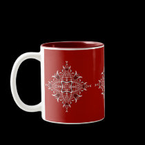 Red & White Fractal Emblem  Mug
