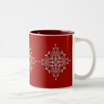 Red & White Fractal Emblem Mug