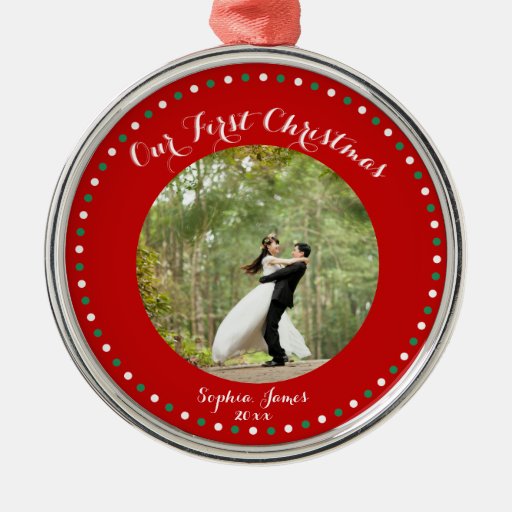 red white green first married christmas ornament zazzle red white green first married christmas ornament zazzle