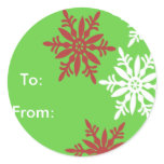 Red, White & Green Gift tags Sticker