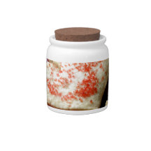 Red & White Heart Cookies Candy Dish