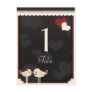 Red & White Hearts Love Birds Kissing Table Card Postcards