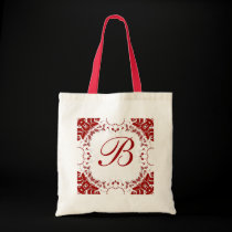 Red White Lace Monogram Bag bags