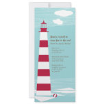 Red White Lighthouse Party Invite