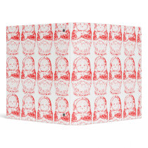 Red & White Matryoshka Nesting Doll - 3 Ring Binder