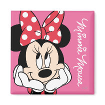 Red & White Minnie 1 Fridge Magnet