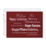 Red White Multi Holiday Invite